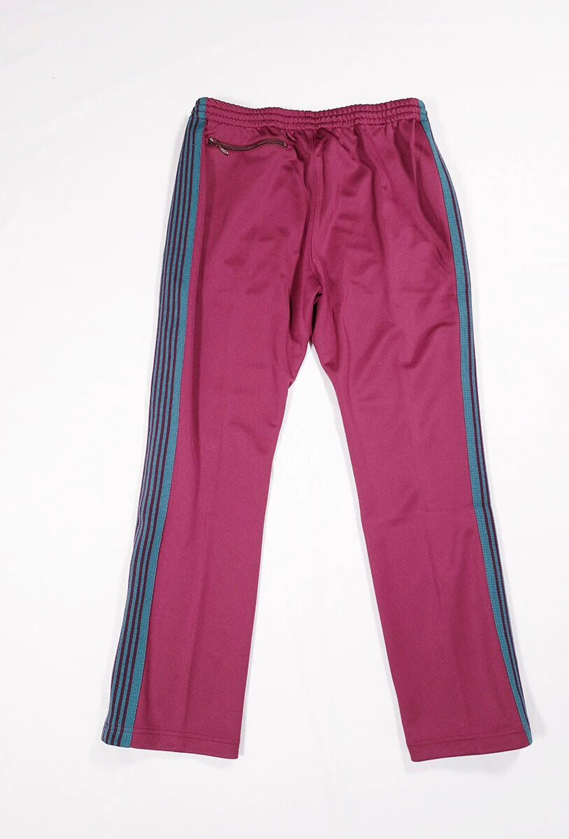 Needles Track Pant in Burgundy with Embroidery
