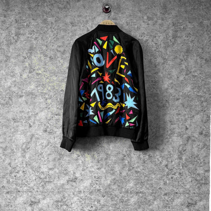 Saint Laurent Graffiti Embroidery Bomber Jacket