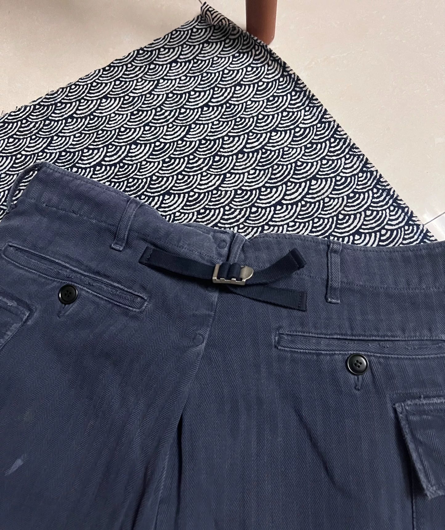 visvim 20SS Splatter Distressed Cargo Shorts
