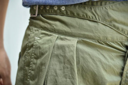 vintage military-style cargo pants with belt