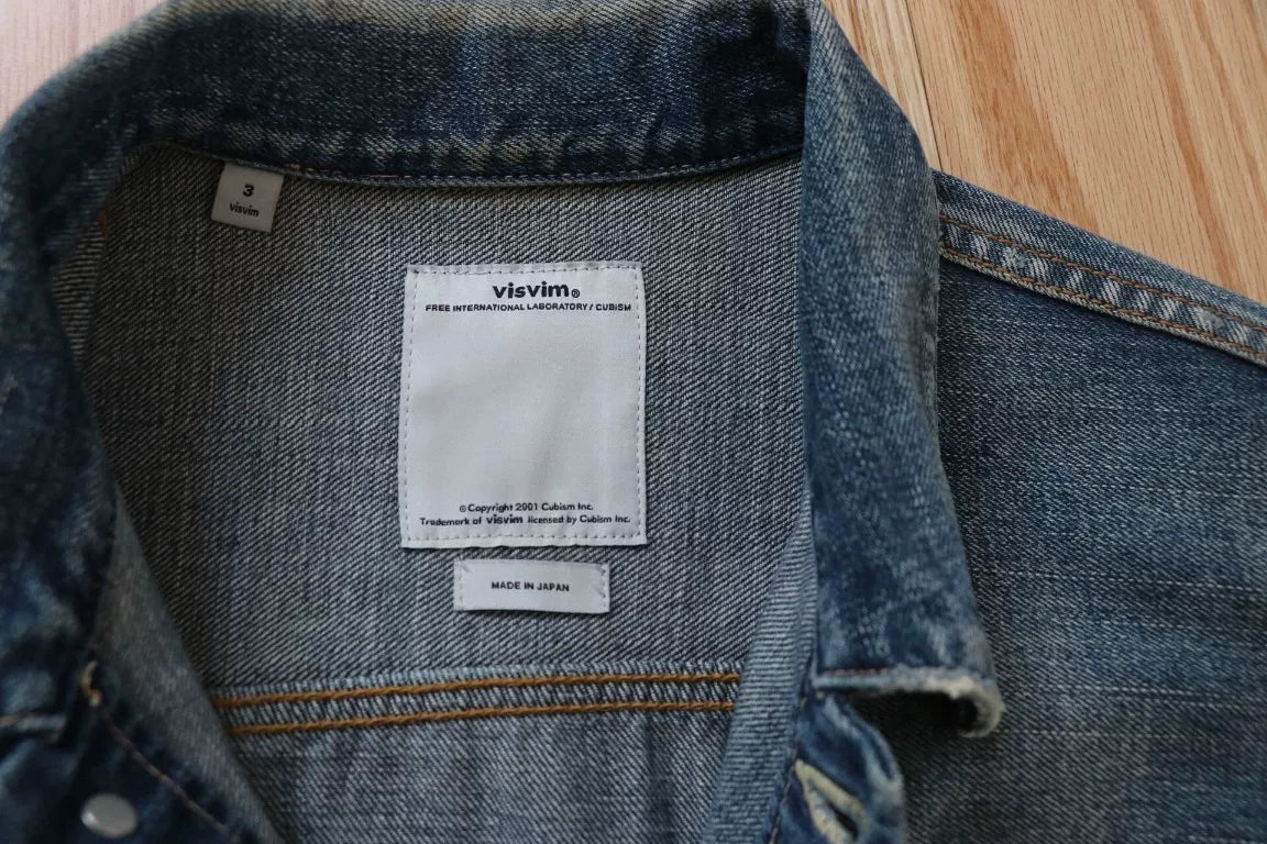 Visvim 11SS 101JKT Snake Skin Wash Denim Jacket