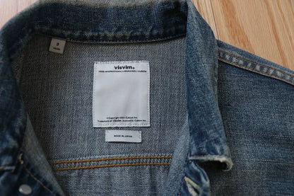 Visvim 11SS 101JKT Snake Skin Wash Denim Jacket