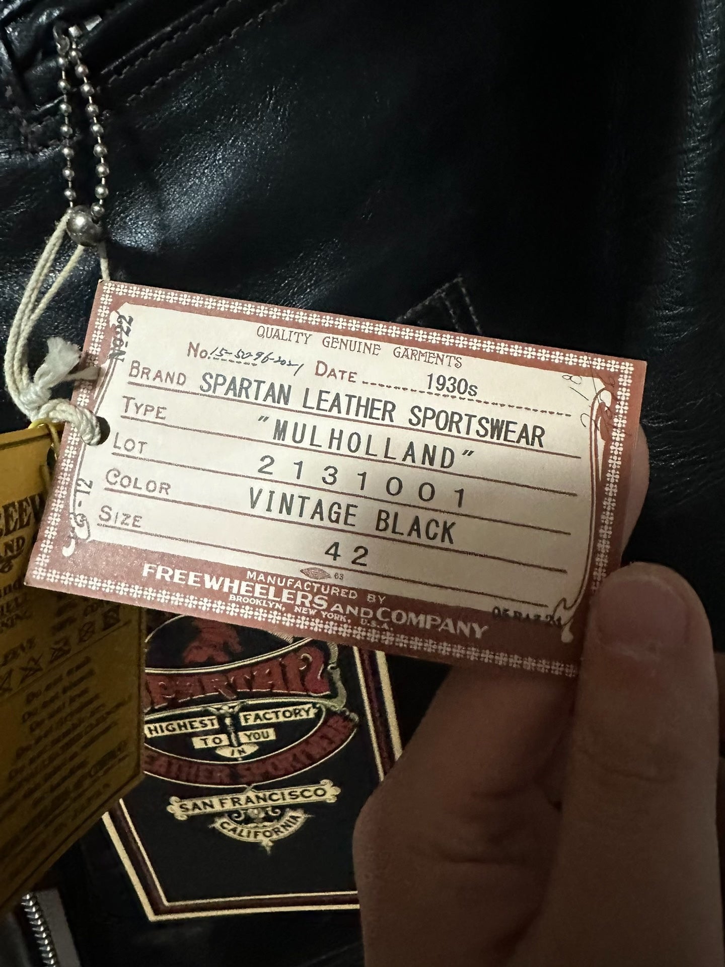 Freewheelers Mulholland 21 Black Horsehide Jacket