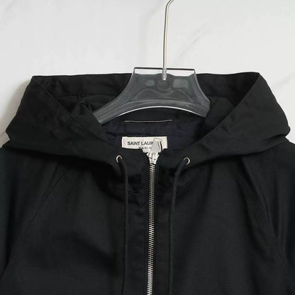 Saint Laurent Men's Double Zip Hooded Jacket