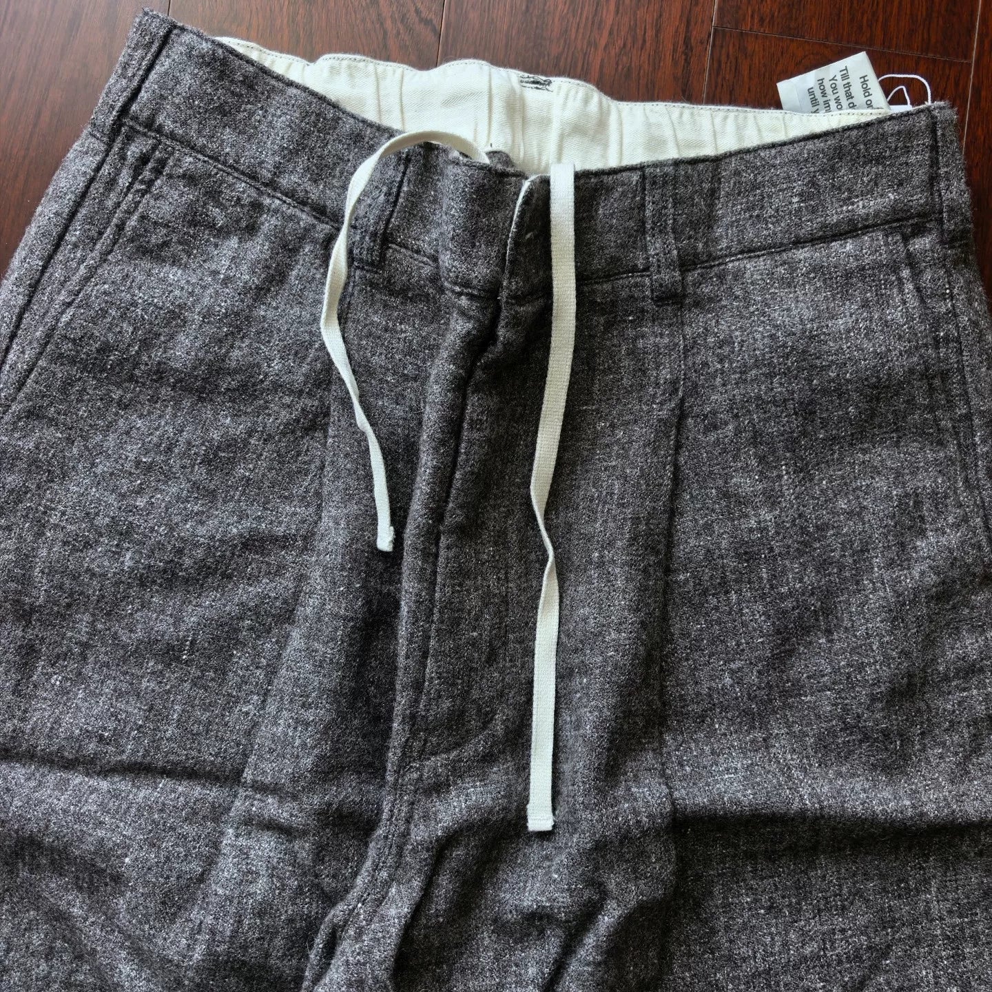 nanamica wool linen blend textured pants