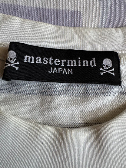 mastermind Japan striped skull tee shirt