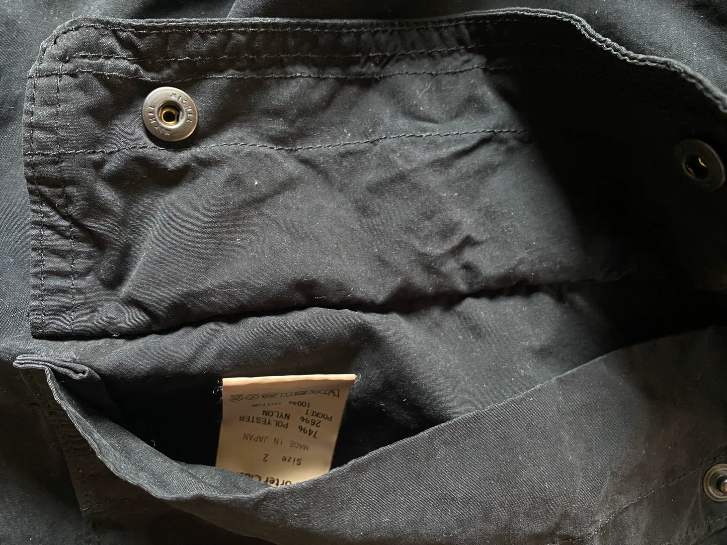 porter classic military coat in black