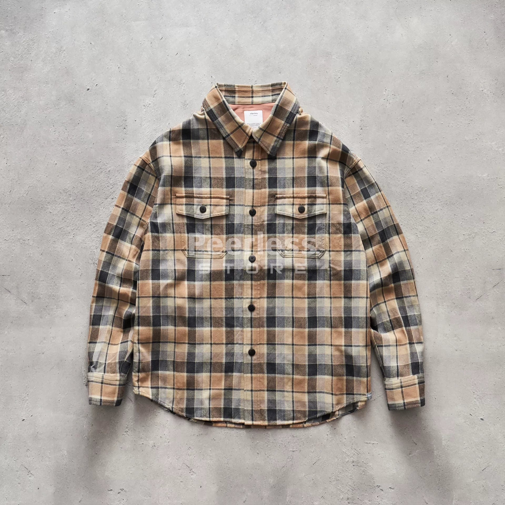 VISVIM Lumber Check Wool-Linen Shirt
