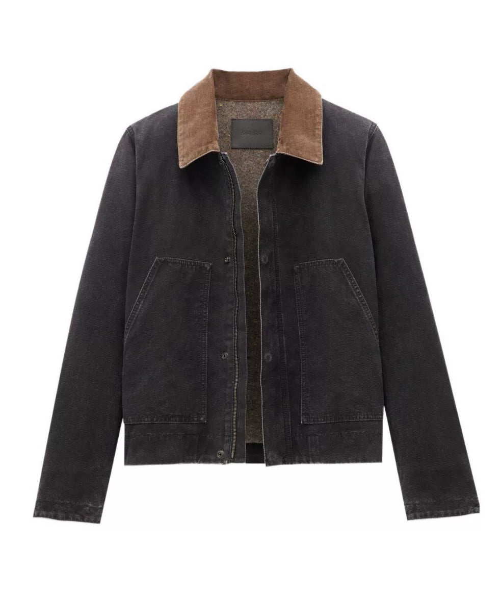 Saint Laurent Washed Black Denim Jacket