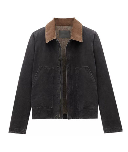 Saint Laurent Washed Black Denim Jacket