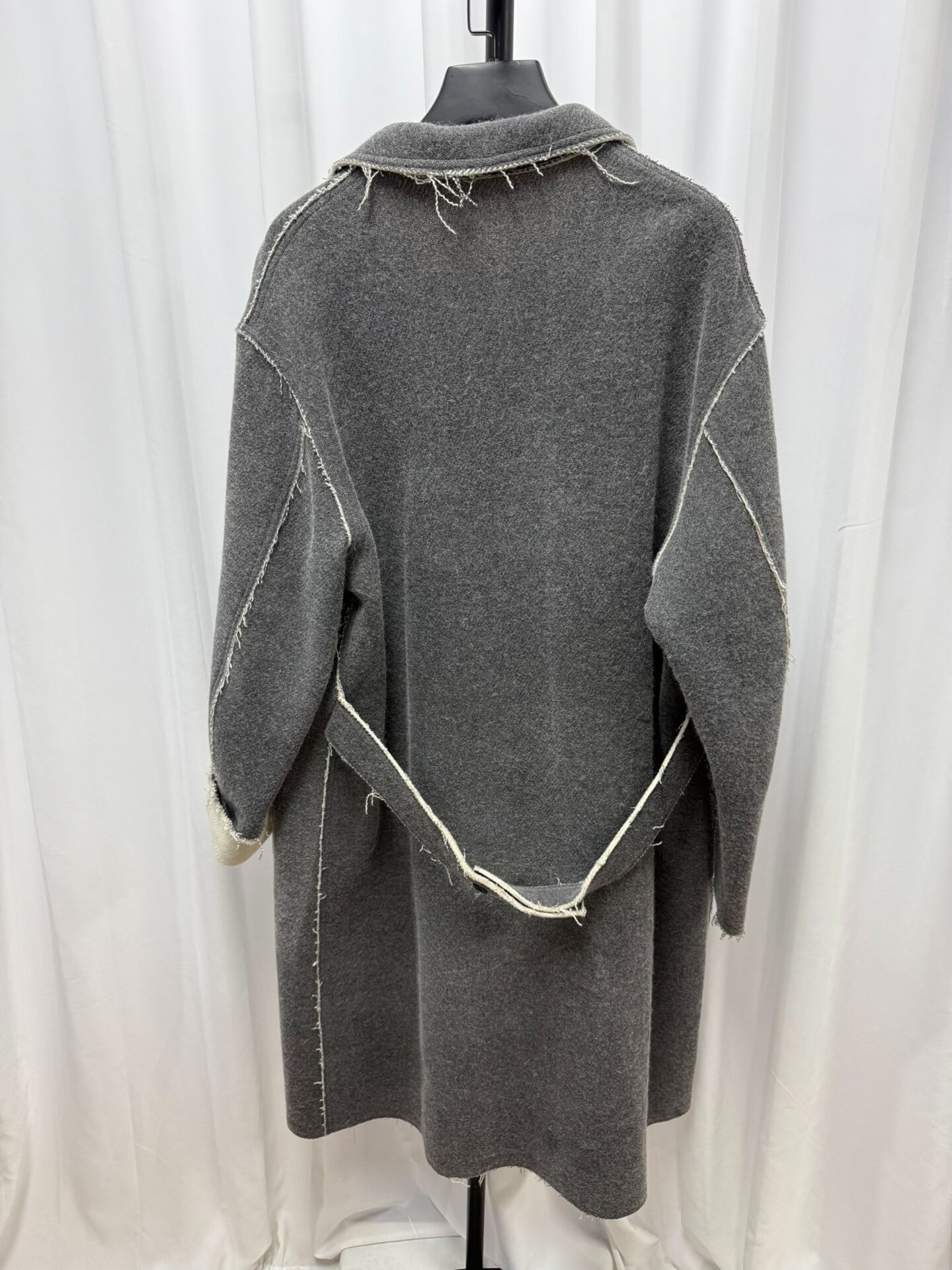 y's for men wool coat with color blocking