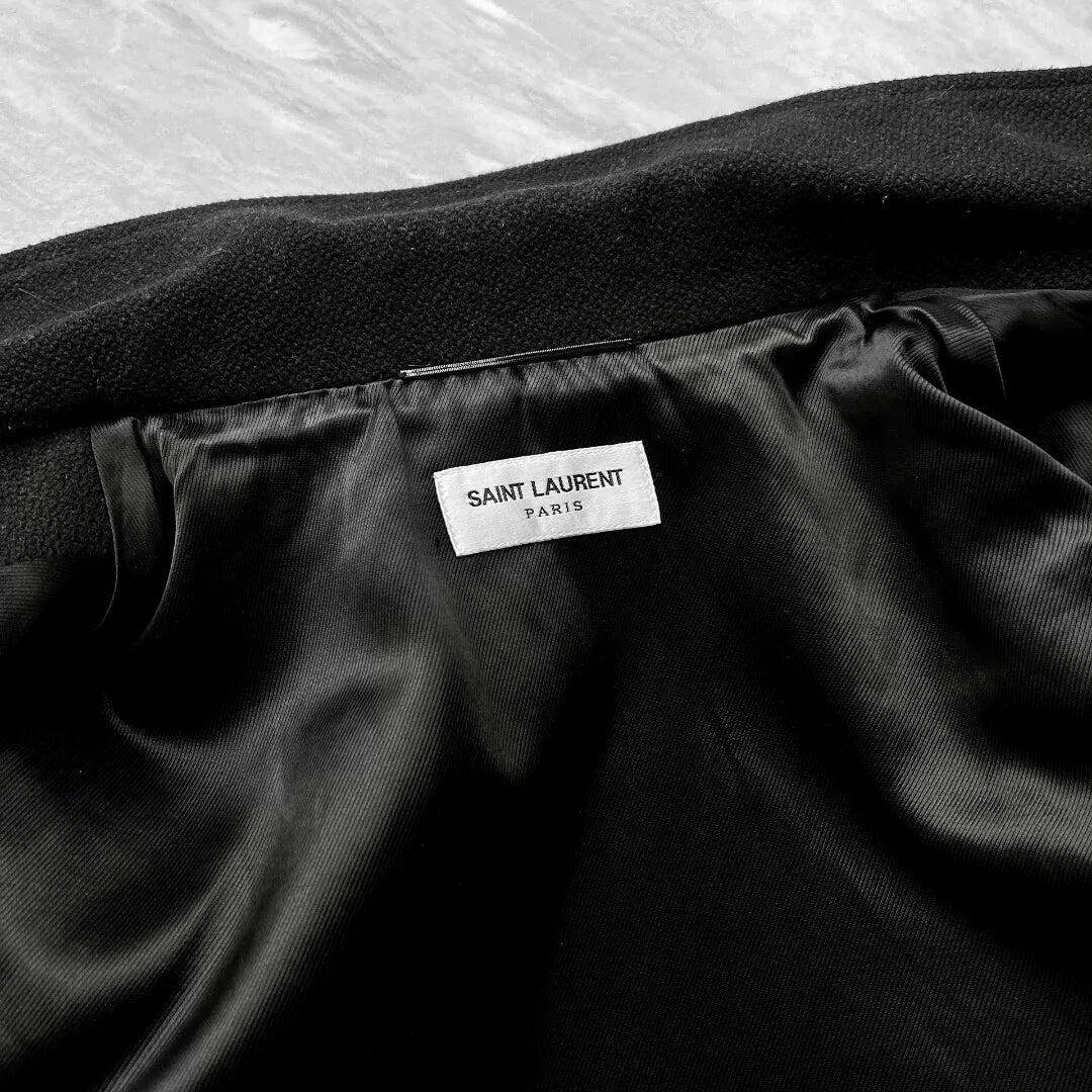 Saint Laurent Striped Zip Baseball Jacket
