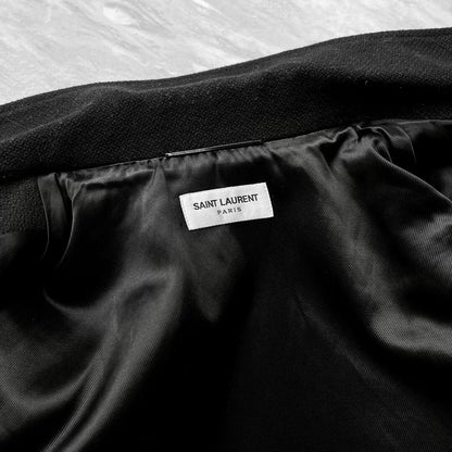 Saint Laurent Striped Zip Baseball Jacket