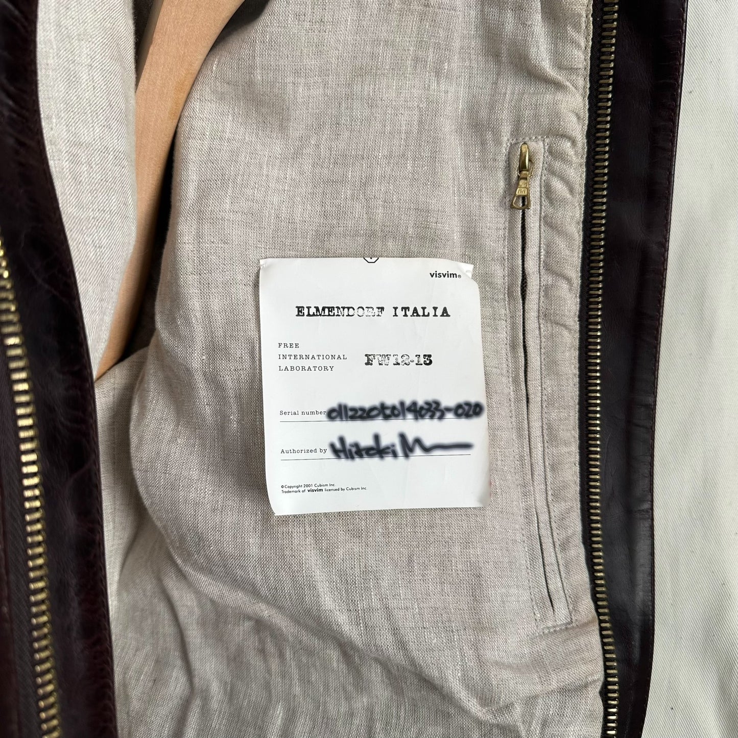 visvim elmendorf leather jacket in burgundy