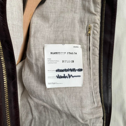 visvim elmendorf leather jacket in burgundy