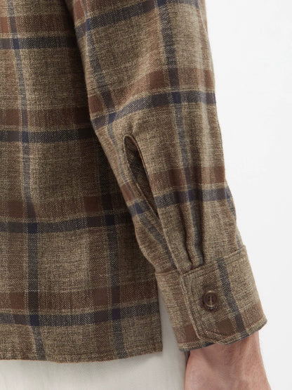 checked cotton-flannel shirt by nili lotan