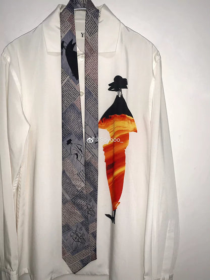 Yohji Yamamoto Pour Homme Manuscript Tie