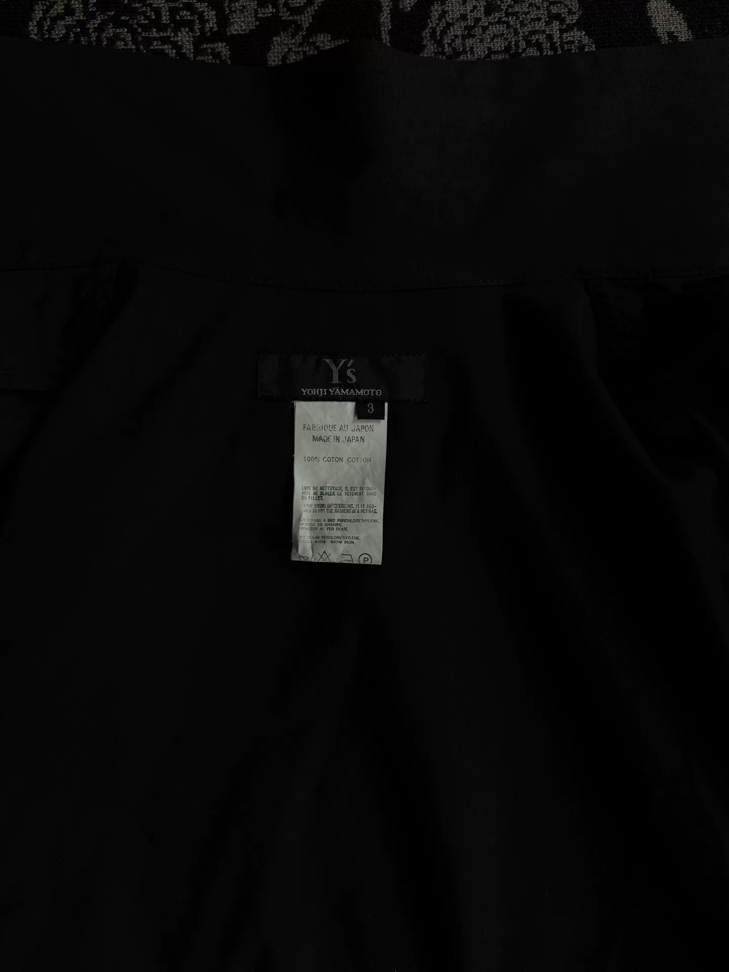Yohji Yamamoto Y's Hook and Eye Shirt Jacket