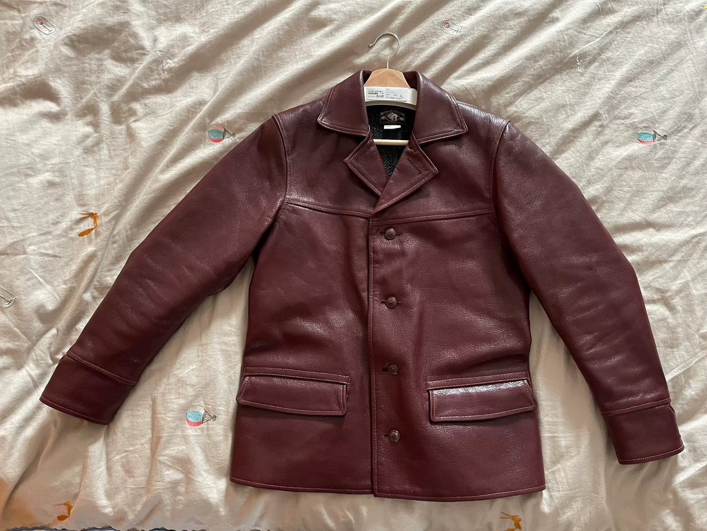 burgundy leather jacket with great condition