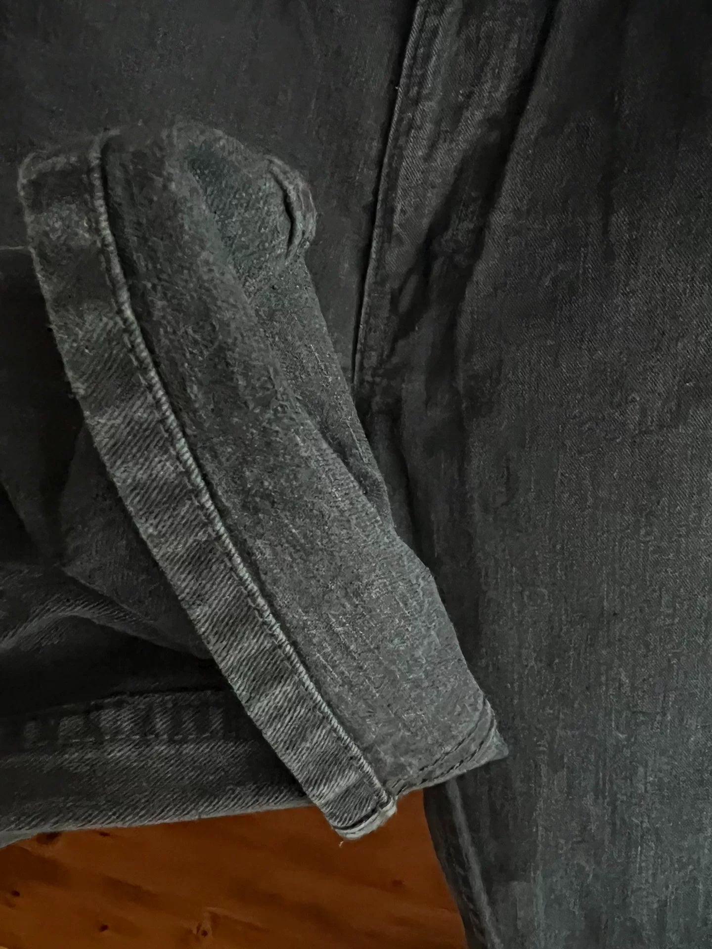 visvim fluxus navy cotton-linen pants