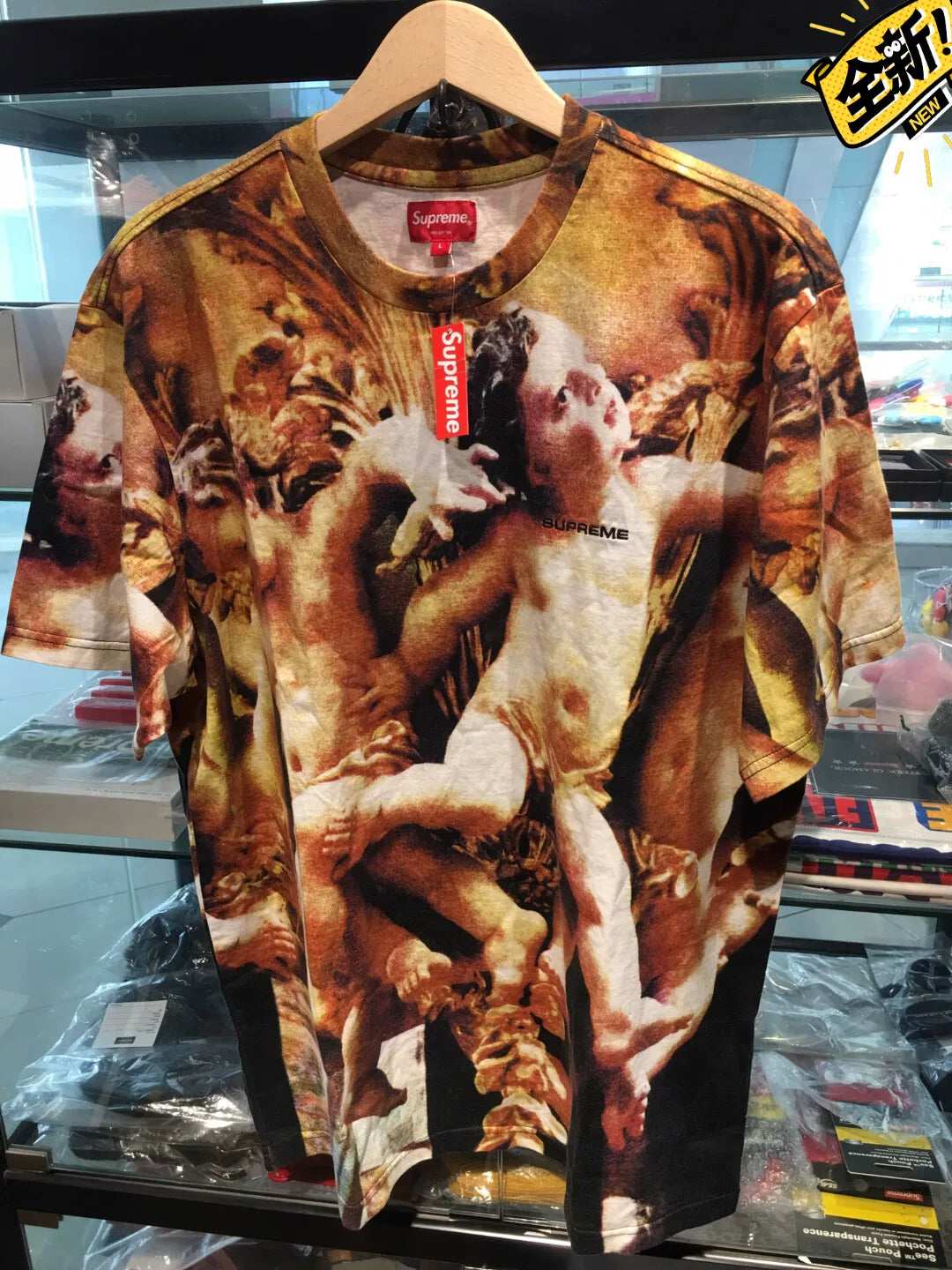 supreme oil painting angel short sleeve tee