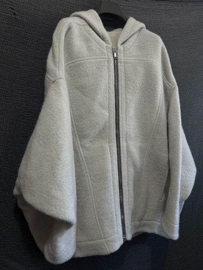 oversized batwing hooded jacket by Rick Owens