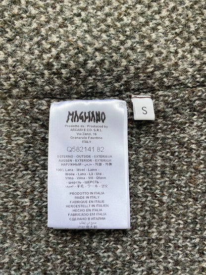 Deconstructed Wool Zip Jacket with Color Block