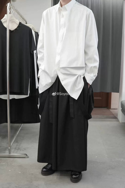 Yohji Yamamoto S/S 2019 Wool Suspender Pants