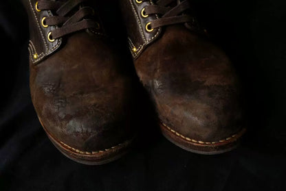 visvim brigadier boots deep brown leather