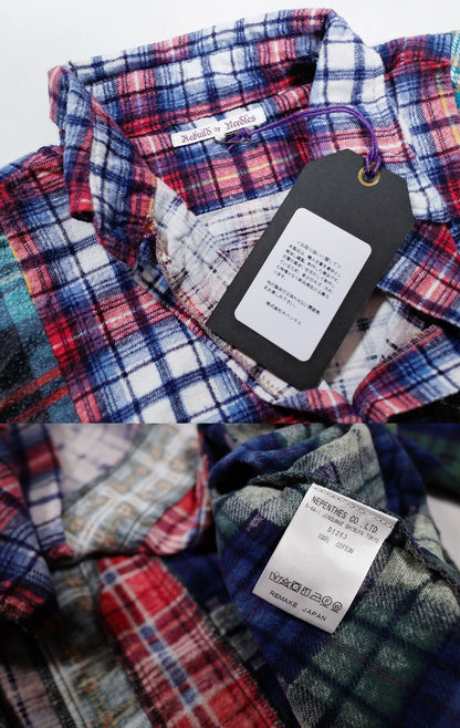 NEEDLES Rebuild 7 Cut Flannel Shirt