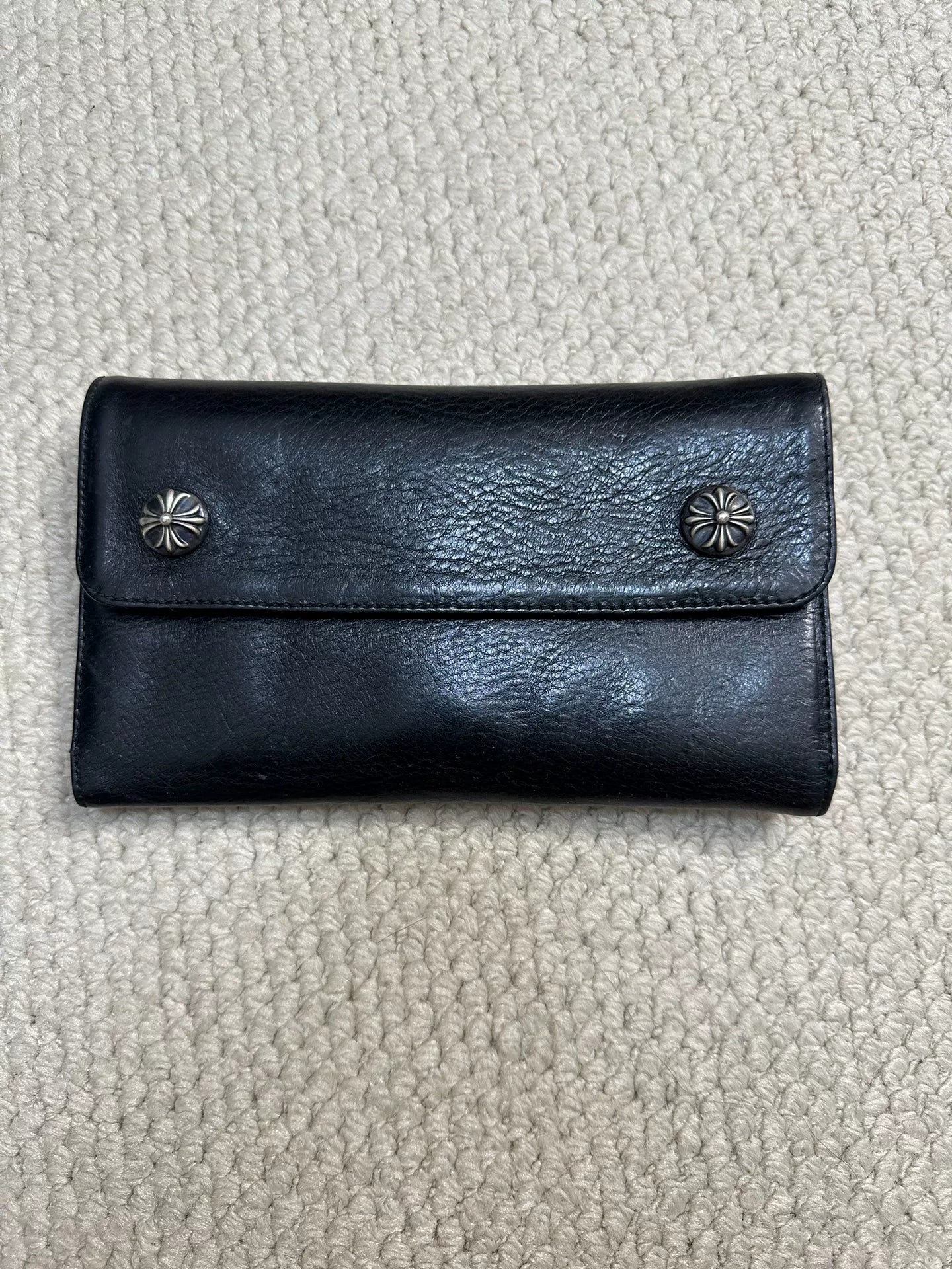 Chrome Hearts Double Silver Buckle Wallet