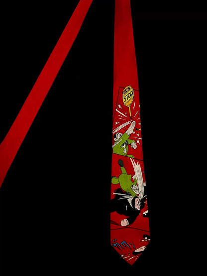 yohji yamamoto vintage anime silk tie