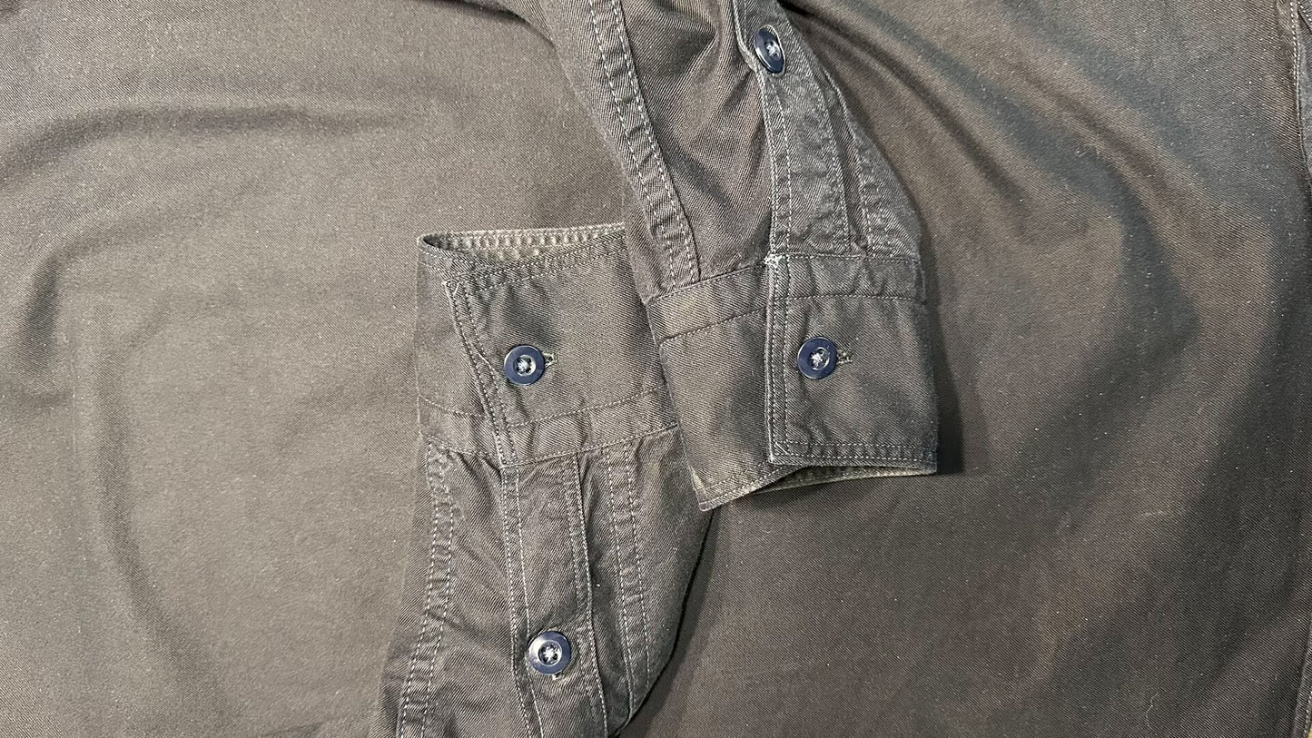 black oversized button-up shirt for casual wear