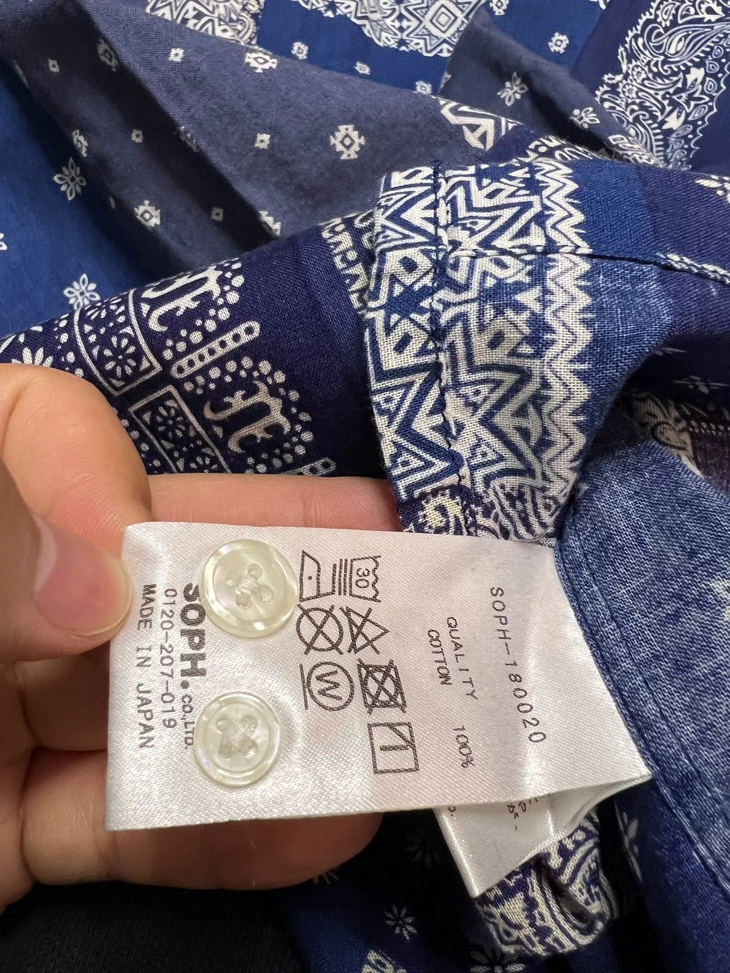 bandana printed shirt in blue