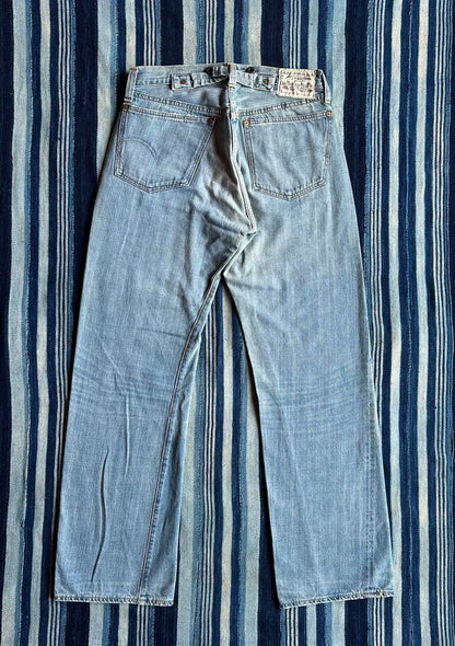vintage levi's 555 raw denim washed pants