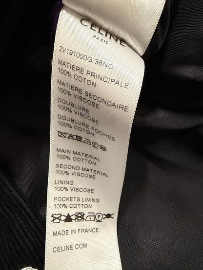 Celine Black and White Corduroy Jacket