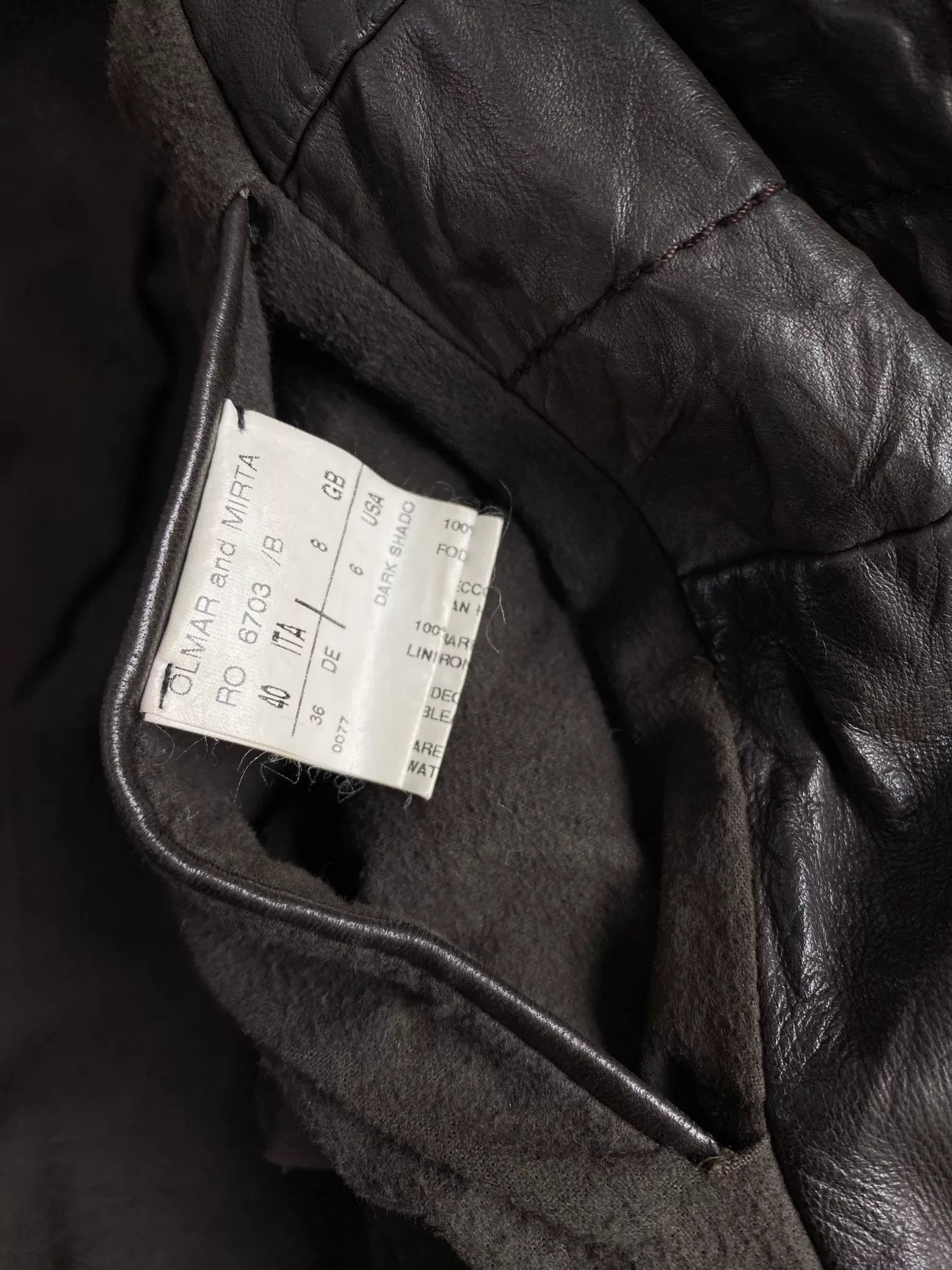 Rick Owens 2003 Fall Stand Collar Leather Jacket