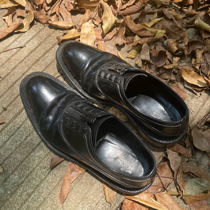 Undercover Patent Leather Zip Derby Shoes