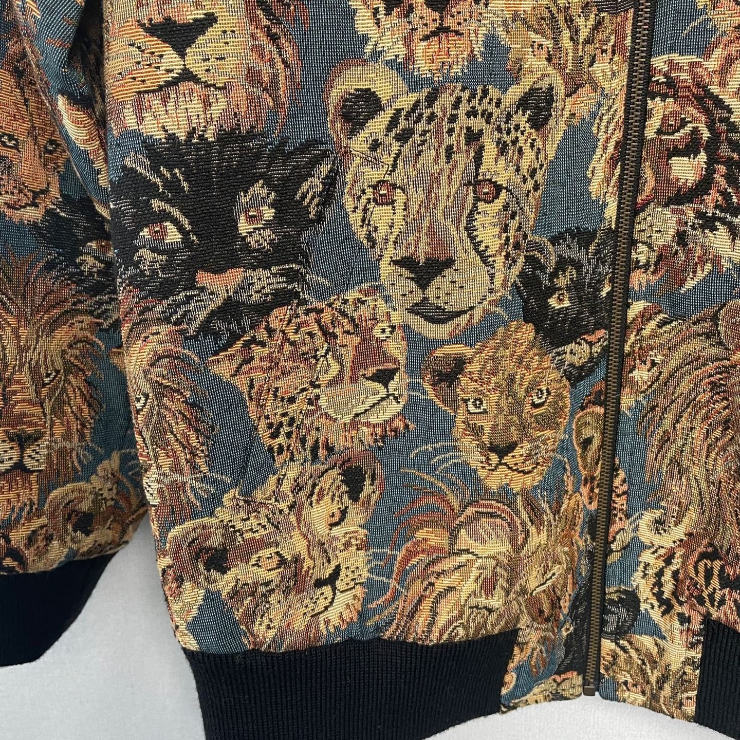 Saint Laurent Lion Cheetah Print Jacket