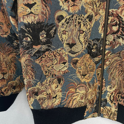 Saint Laurent Lion Cheetah Print Jacket
