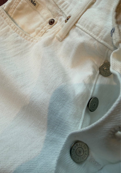 Ralph Lauren White Graffiti Jeans 30x32