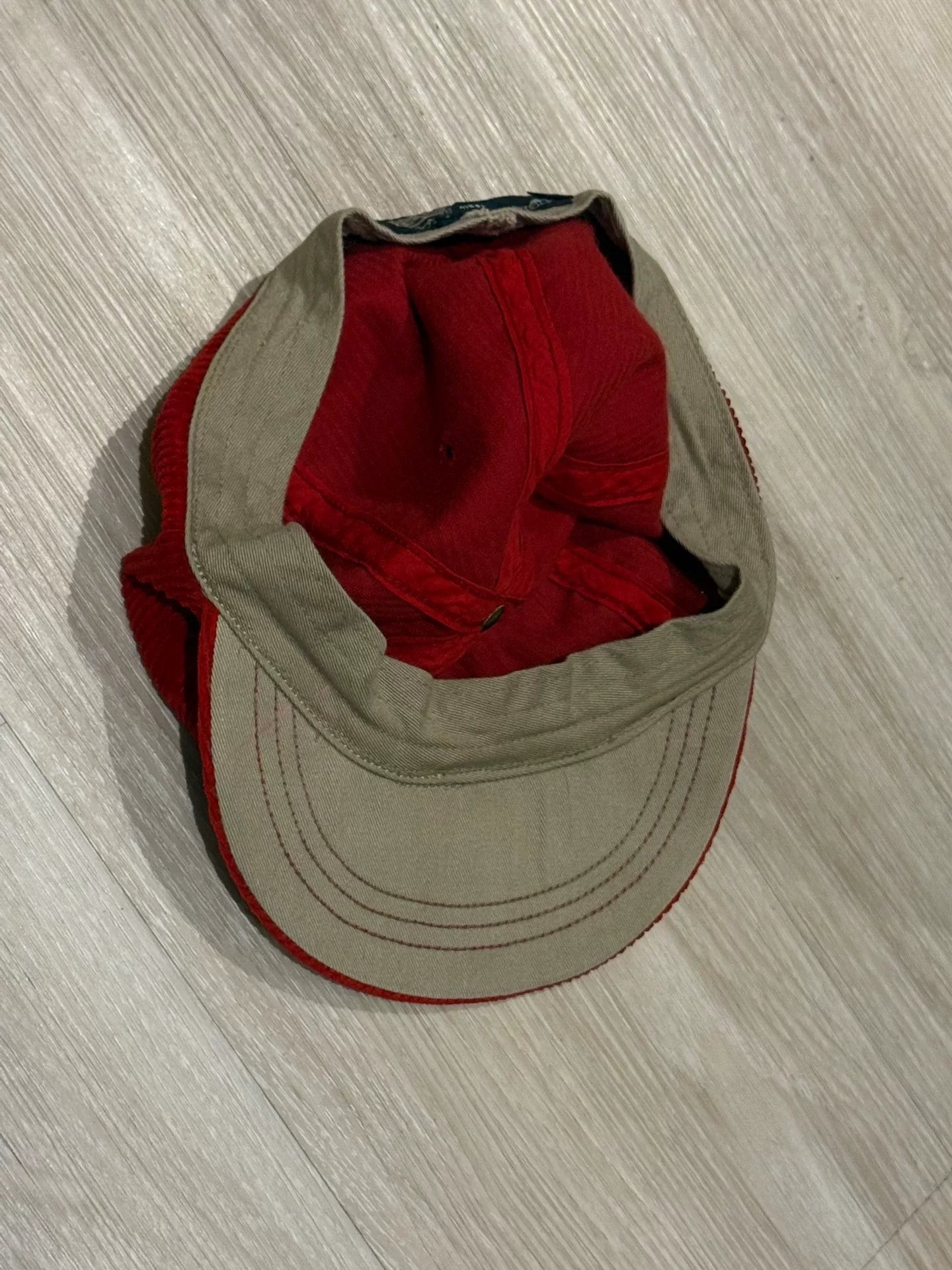 Polo Ralph Lauren 90s Red Corduroy Cap XL