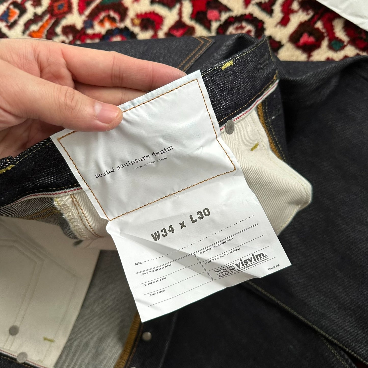 visvim wide denim pants w34l30