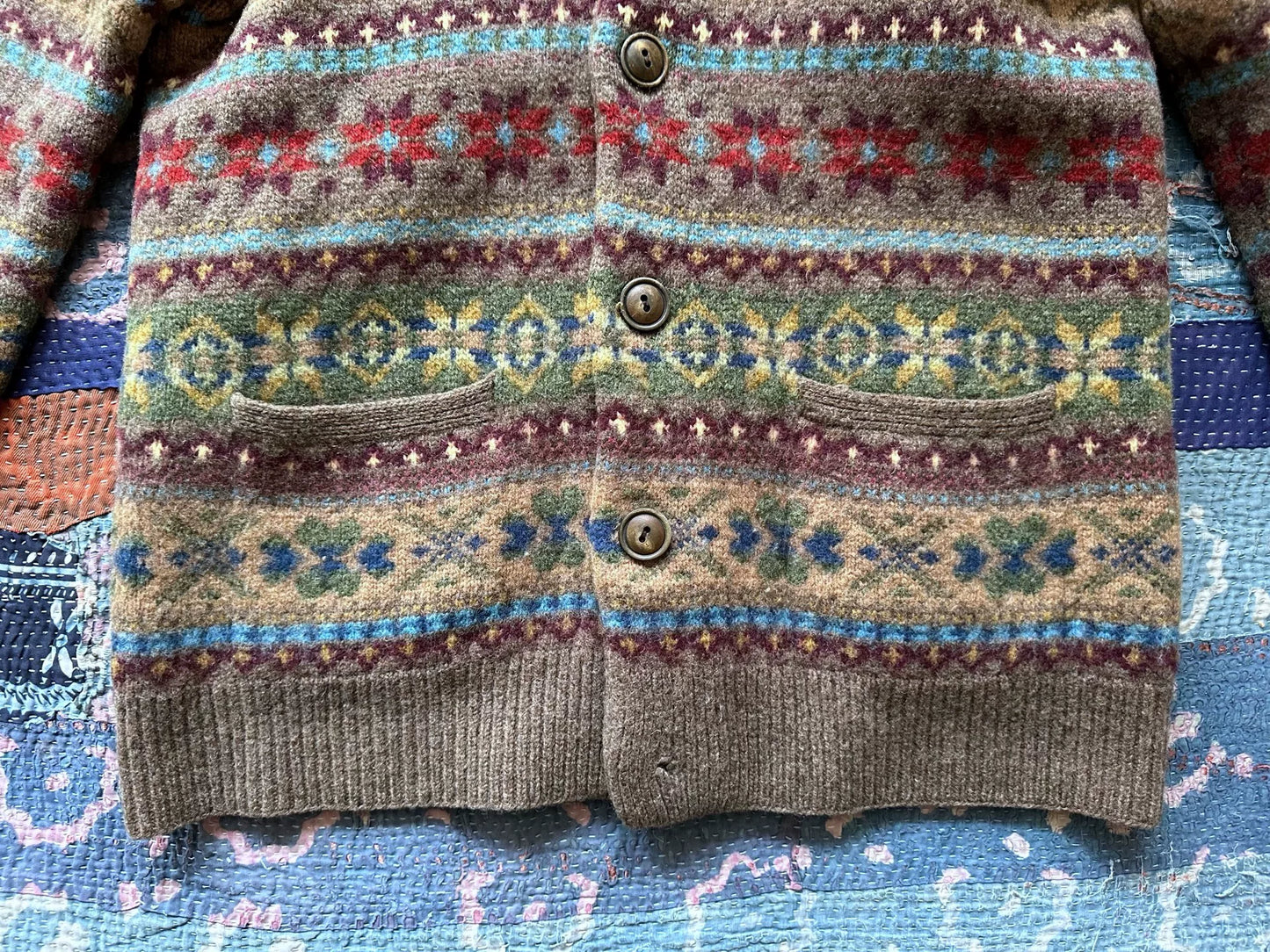 RRL Wool Fair Isle Stripe Sweater