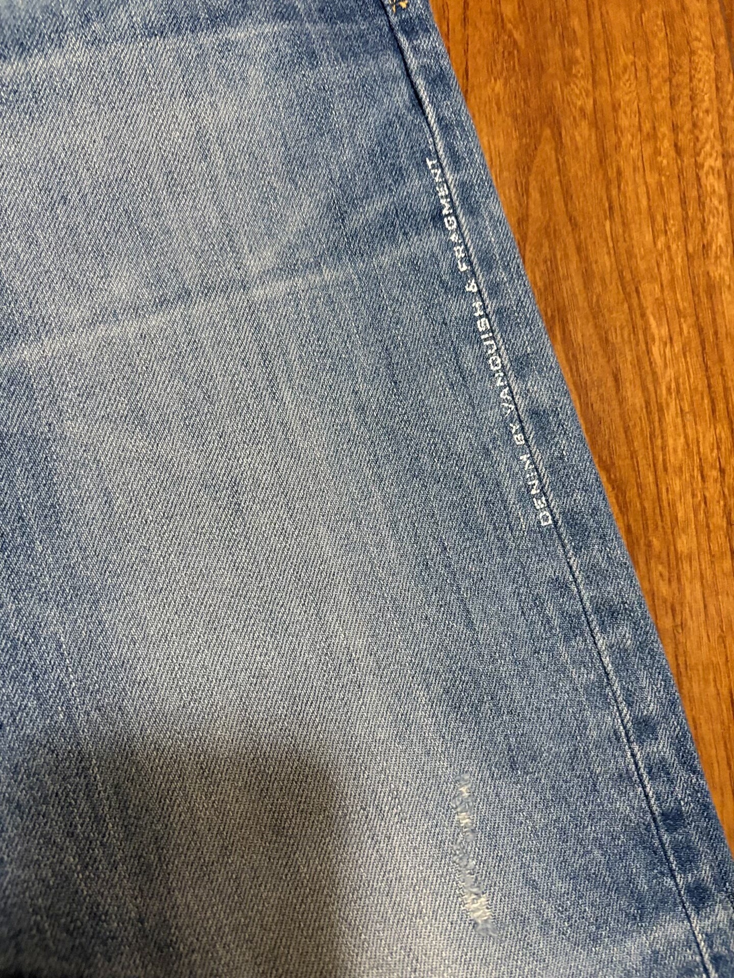 Vanquish & Fragment Cropped Distressed Jeans
