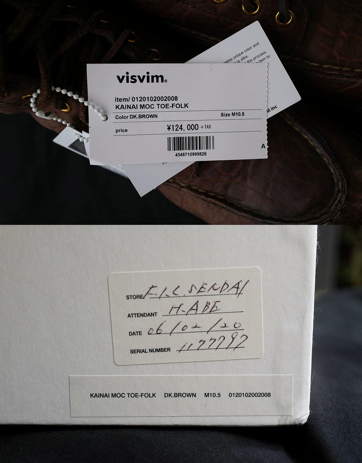 visvim kainai moc toe boots in dk.brown