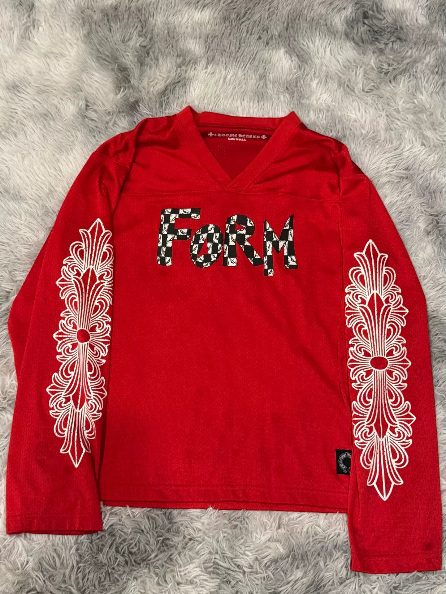 Chrome Hearts Red Graffiti Hockey Jersey