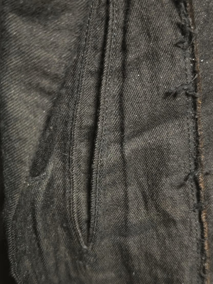 Ziggy Chen 21AW Black Distressed Wool Blazer