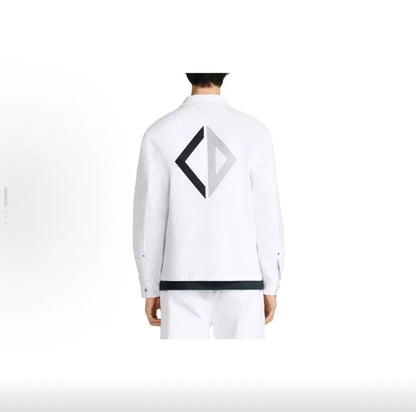 Dior CD Embroidered Logo Long Sleeve Shirt