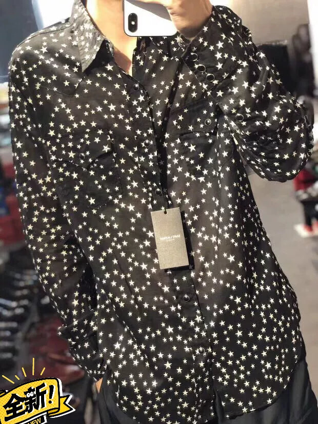 Saint Laurent Men's Black Star Shirt